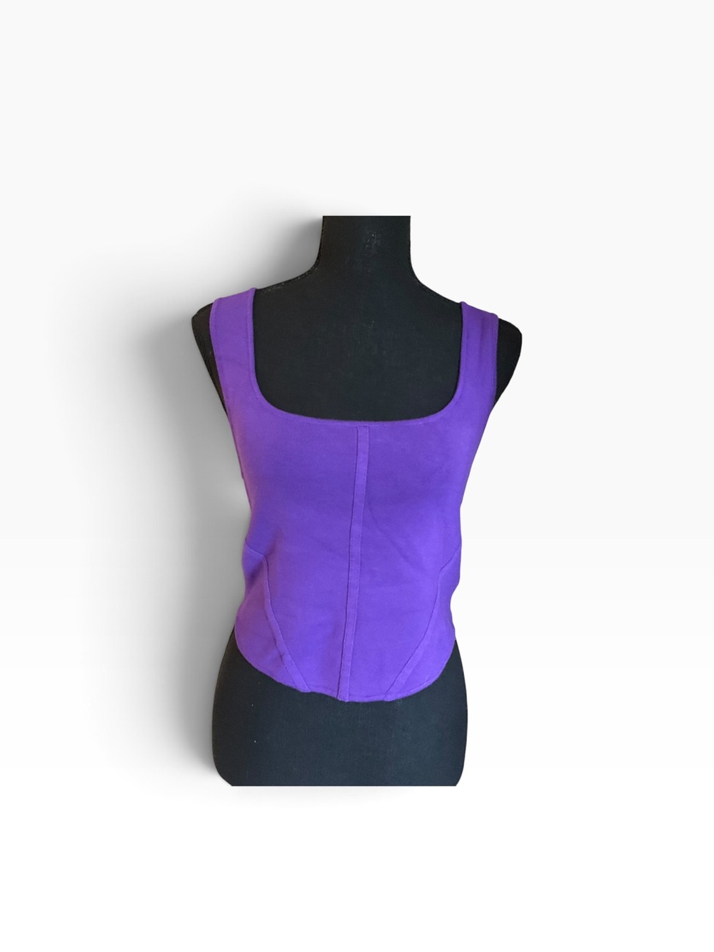 House of Harlow 1960 NWT Purple Corset Knit Tank Top Size Medium